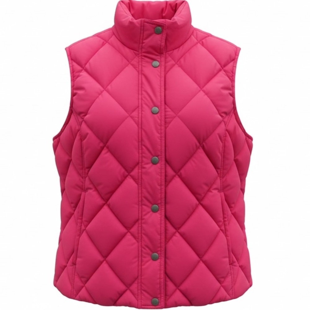 Lands' End women's down-filled quilted puffer vest Size L